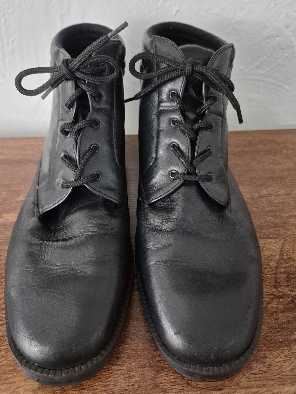 Laura Scott Black Ankle Boots - Black Sole